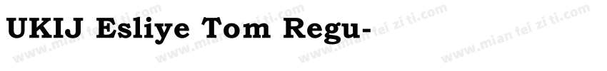 UKIJ Esliye Tom Regu字体转换